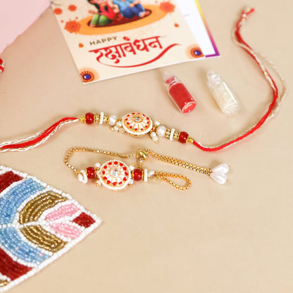 Elegant Rakhi Celebration Box - Bhai-Bhabhi Special