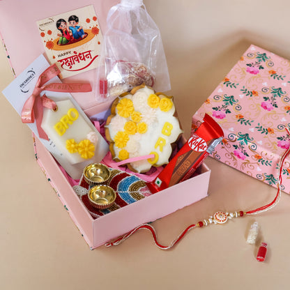Elegant Rakhi Celebration Box - Bhai-Bhabhi Special