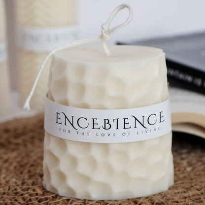 Scented Cobblestone Marble Pillar Candle