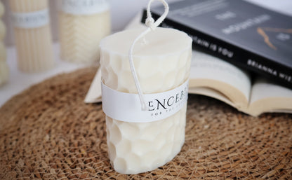 Scented Cobblestone Marble Pillar Candle