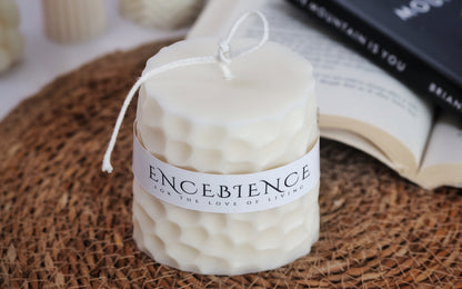 Scented Cobblestone Marble Pillar Candle