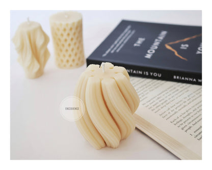 Geometric Swirl Candle | Rotating Waves Candle