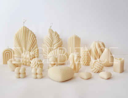 Set of 4 - Heart Pillar Candle