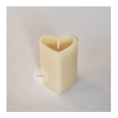Set of 4 - Heart Pillar Candle