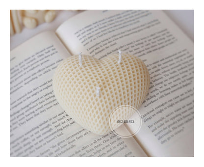 Scented Large Knit Heart Candle