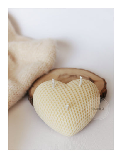 Scented Large Knit Heart Candle