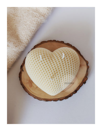 Scented Large Knit Heart Candle
