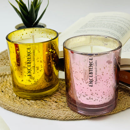 Garden Rose | Premium Scented Jar Candle | Rose Gold Mercury Jar | Plant-Based Soy Wax