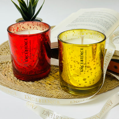 Midnight Jasmine | Premium Scented Jar Candle | Red Mercury Jar | Plant-Based Soy Wax