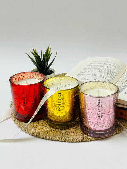 Garden Rose | Premium Scented Jar Candle | Rose Gold Mercury Jar | Plant-Based Soy Wax