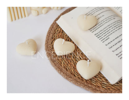 Set of 6 - Scented Sitting Teddy Bear, Rainbow Arch, Tree Root Geometry Wave, Mini Bubble, Mini Knit Heart, Thread Wool Ball Candle