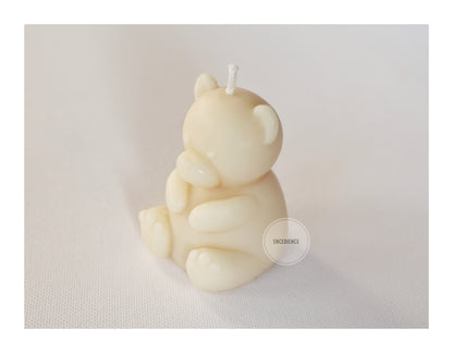 Set of 3 - Scented Sitting Teddy Bear Candle