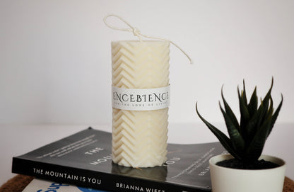 Scented ZigZag Pillar Candle